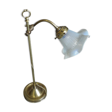 Art deco brass table lamp