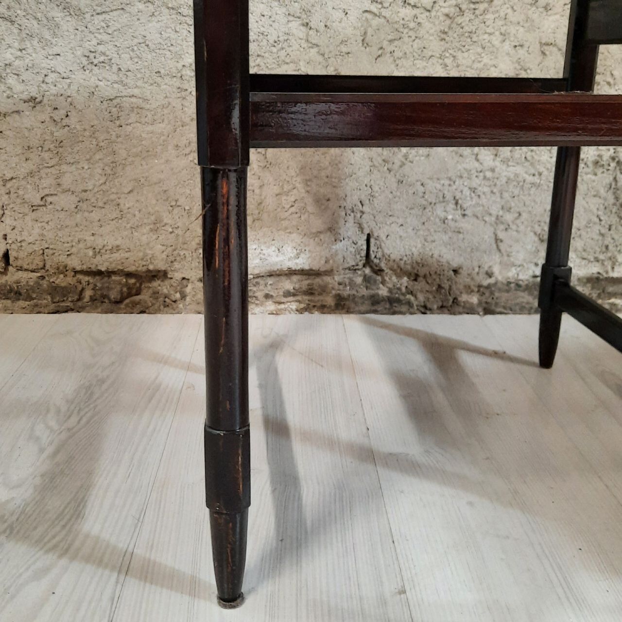 Six 50's chairs - varnished wood