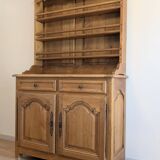 Buffet two bodies Old Furniture in solid oak, Italian rustic style