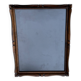Vintage Mid-Century photo frame in carved wood – 30 × 40 cm