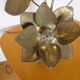 Golden metal brass flower lamp