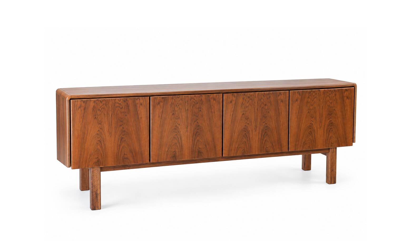 Large walnut sideboard – Restored vintage Scandinavian buffet