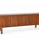 Large walnut sideboard – Restored vintage Scandinavian buffet