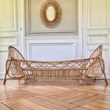 Rattan basket bed