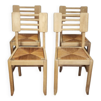 Set of 4 Pierre Cruège style  chairs