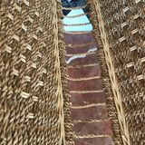 Pretty magazine rack in iron and braided rope