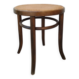 Curved wood cane bistro stool