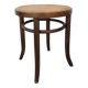 Curved wood cane bistro stool