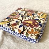 Gien earthenware trivet, Peonies