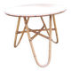 Antique round rattan coffee table