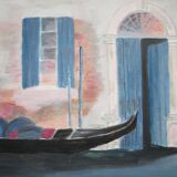 Painting painting on canvas