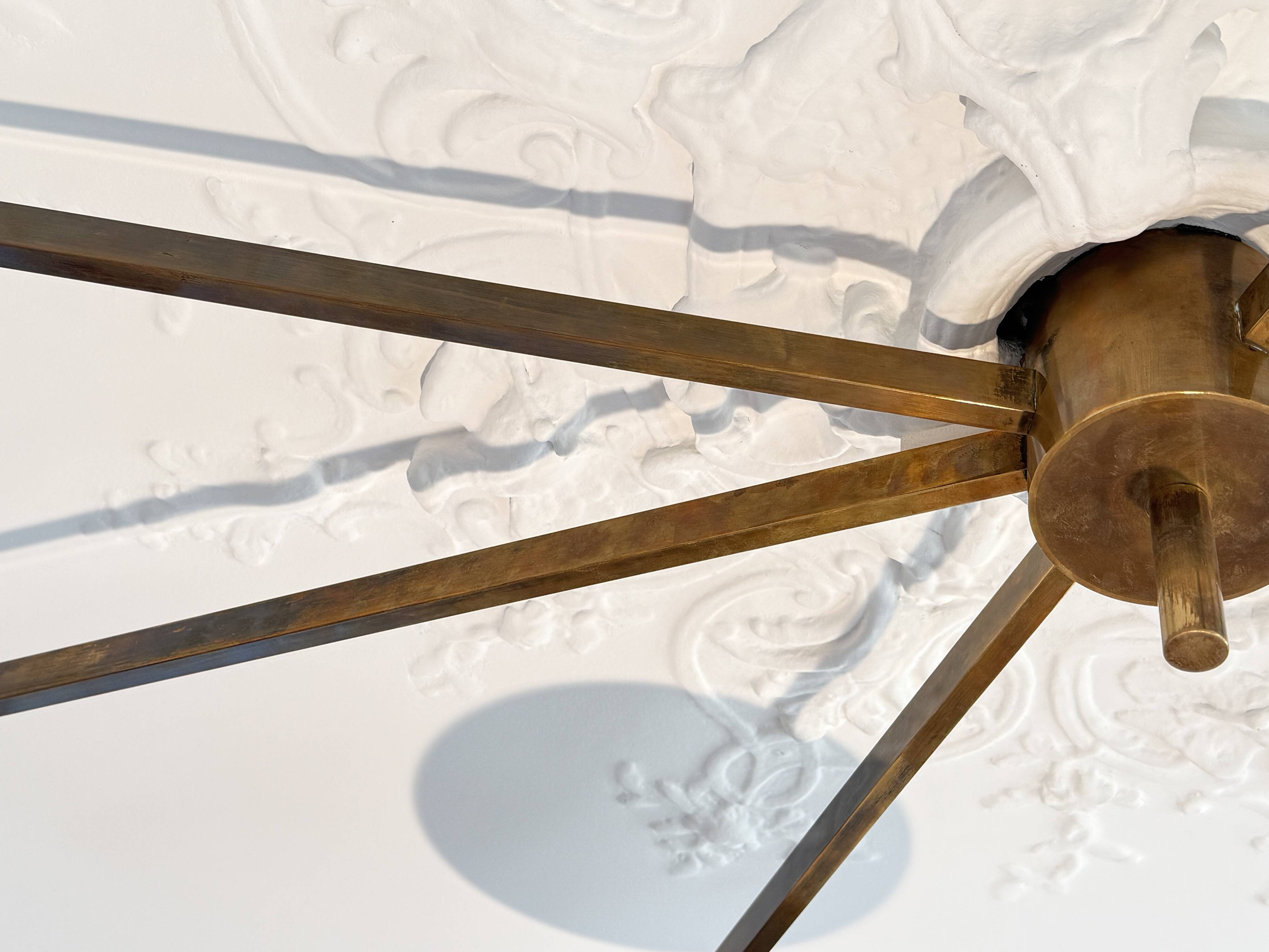Angelo Lelii lustre plafonnier modèle 6 lune édition arredoluce