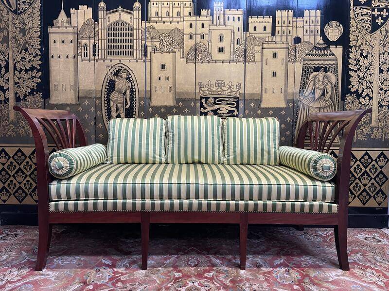 Empire mahogany sofa bench