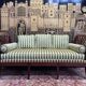 Empire mahogany sofa bench