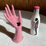 Vase soliflore fig hand in vintage ceramic 70s