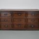 Antique French Oak & Fruitwood Apothecary / Filing Cabinet, Early 20th Century
