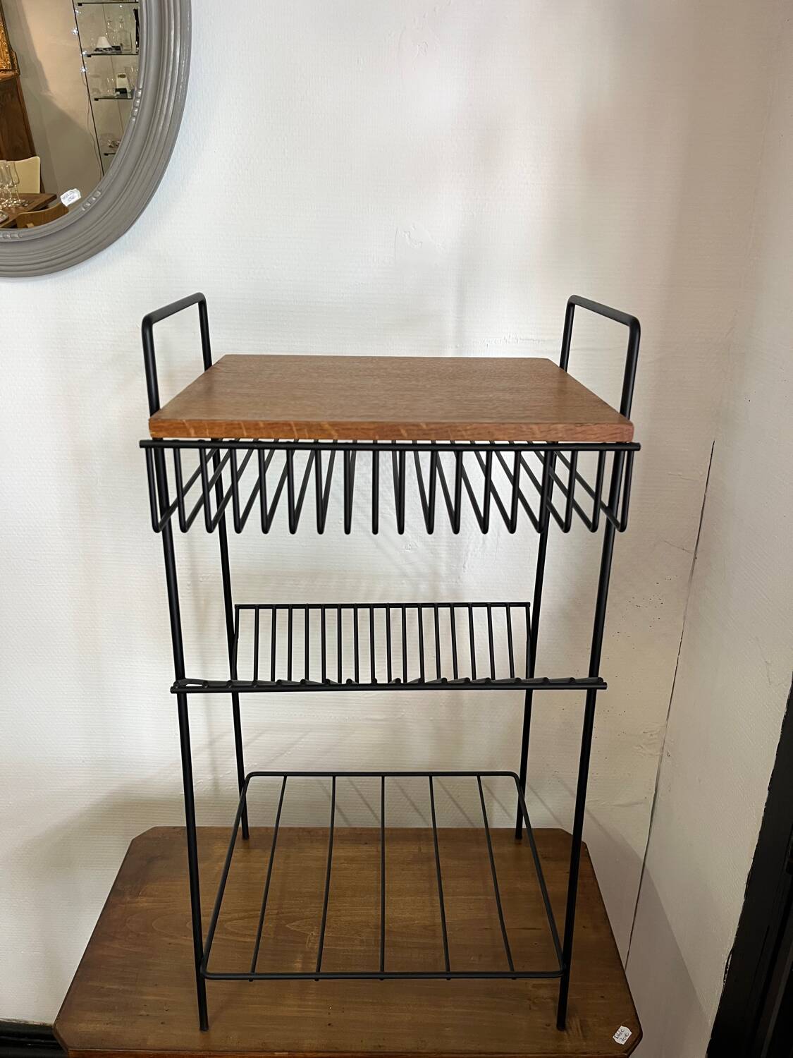 1960s side table with magazine holder