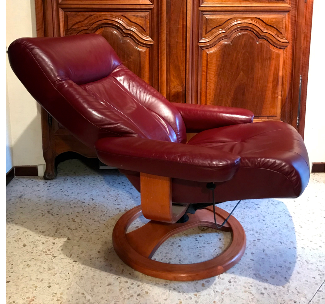 Scandinavian reclining relax armchair in Anderssons leather