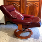 Scandinavian reclining relax armchair in Anderssons leather