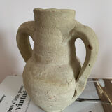 Vintage clay pot in minimalist style
