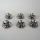 Set of stainless steel cups, Italian design, 1980s, production: Italy