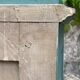 Old grey green high chest of drawers H160
