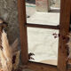 Hanging wooden mirror