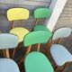 (lot) 14 Heart Compass Multicoloured Chairs