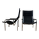 PAIRE DE FAUTEUILS CUIR NOIR ET CHROME HANS EICHENBERGER 1960.