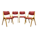 Set of 4 Chairs, Ludvík Volák, 1970s, Czechoslovakia