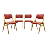 Set of 4 Chairs, Ludvík Volák, 1970s, Czechoslovakia