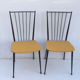Pair metal chairs