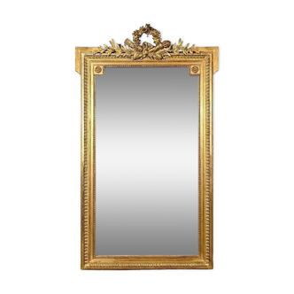 Golden Wood Mirror, Louis XVI style, Napoleon III period – Mid-19th century