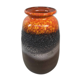 Mid-century glazed ceramic lava vase, Germany.