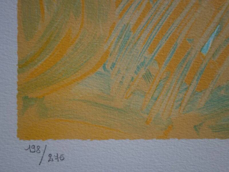 Lithograph "Gentleness, Young Woman Asleep" signed Nancy Delouis