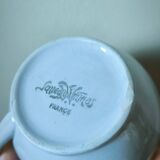 Pichet pot a lait vintage Sarreguemines France bleu pastel