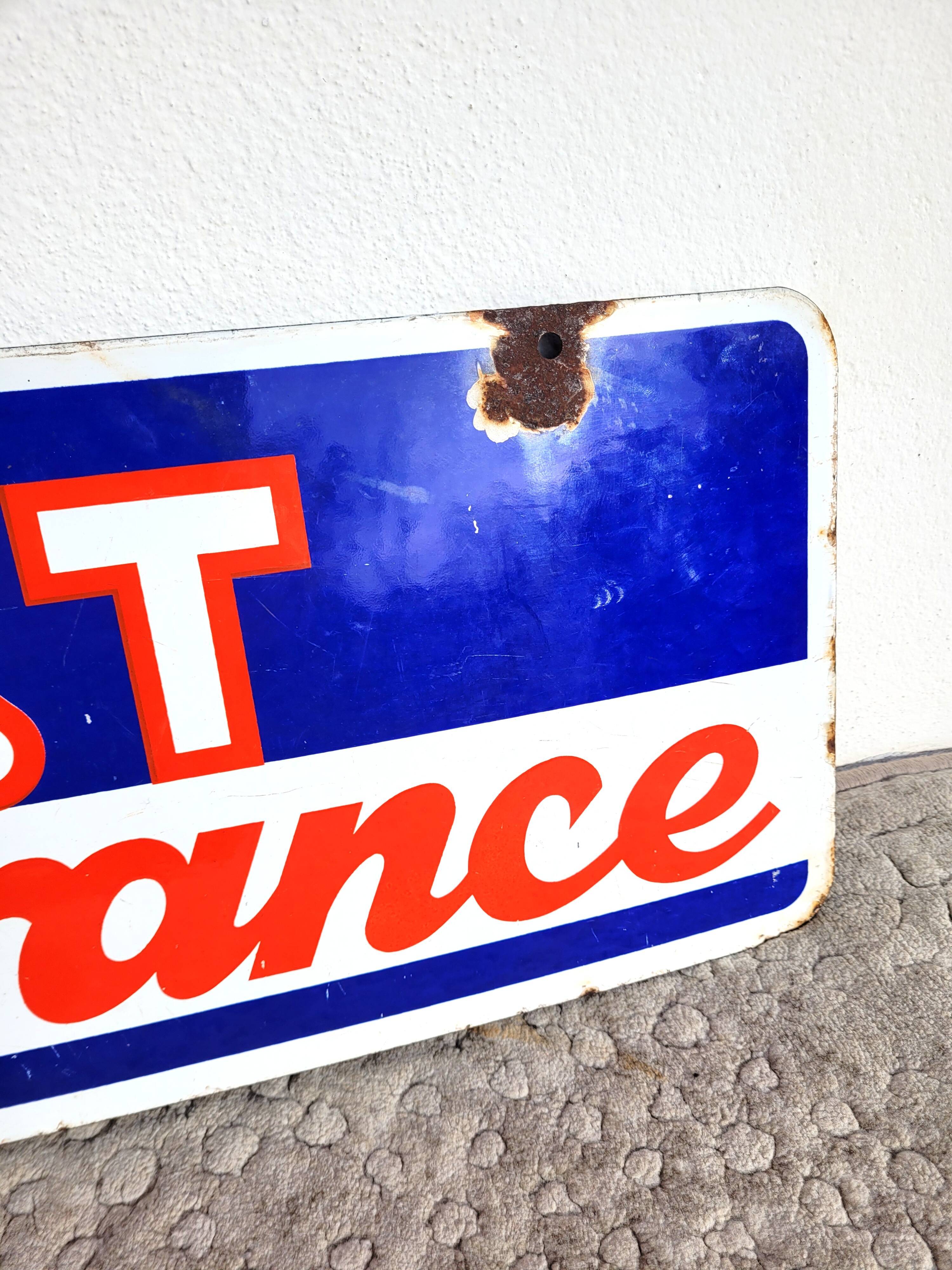 Old West France enamelled plaque