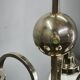 Art Deco Five-Light Chrome Chandelier, Czechoslovakia, 1930s