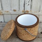 Vintage cork ice bucket