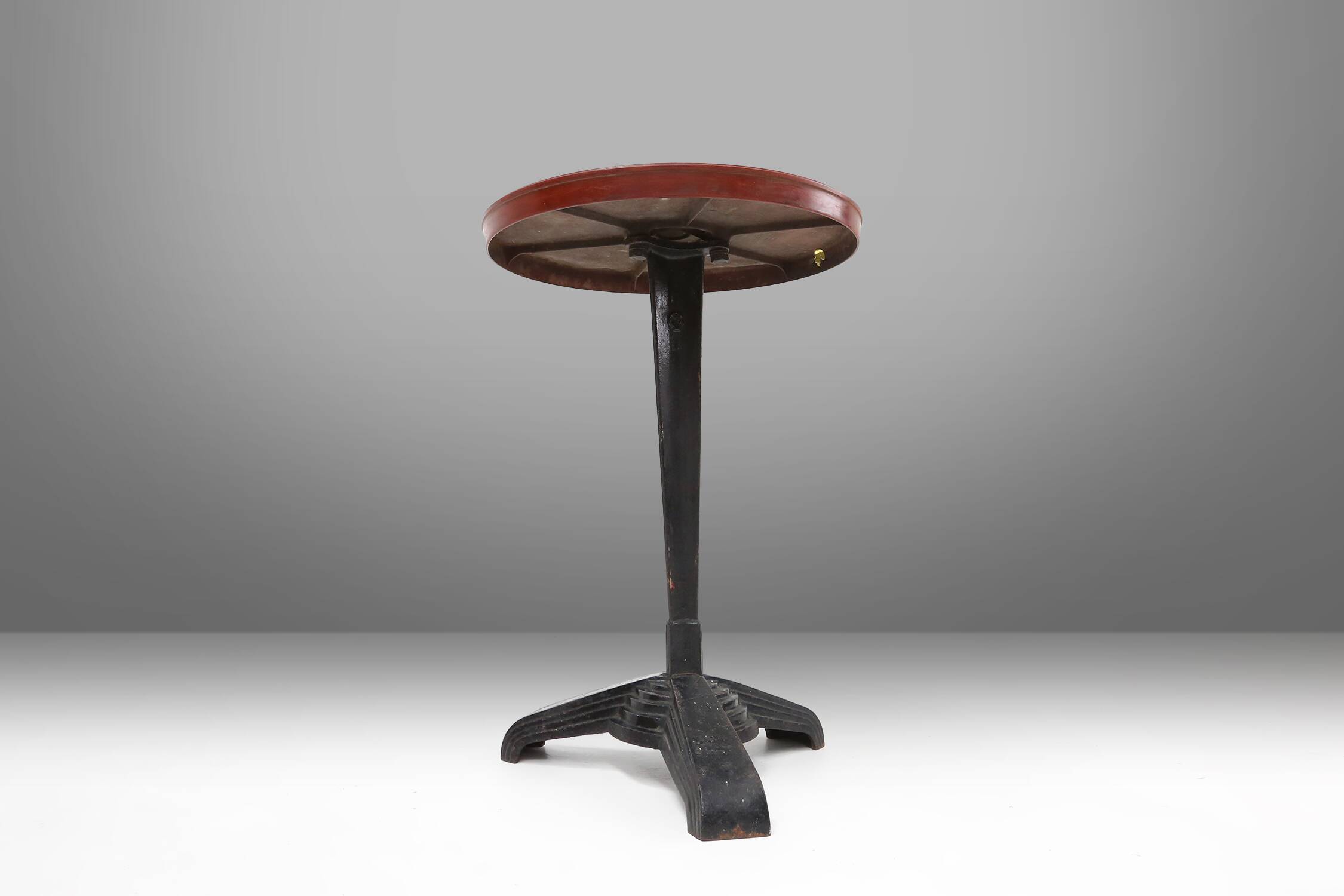Rare Louis Vuitton cast iron bistro table with bakelite top, France ca. 1930