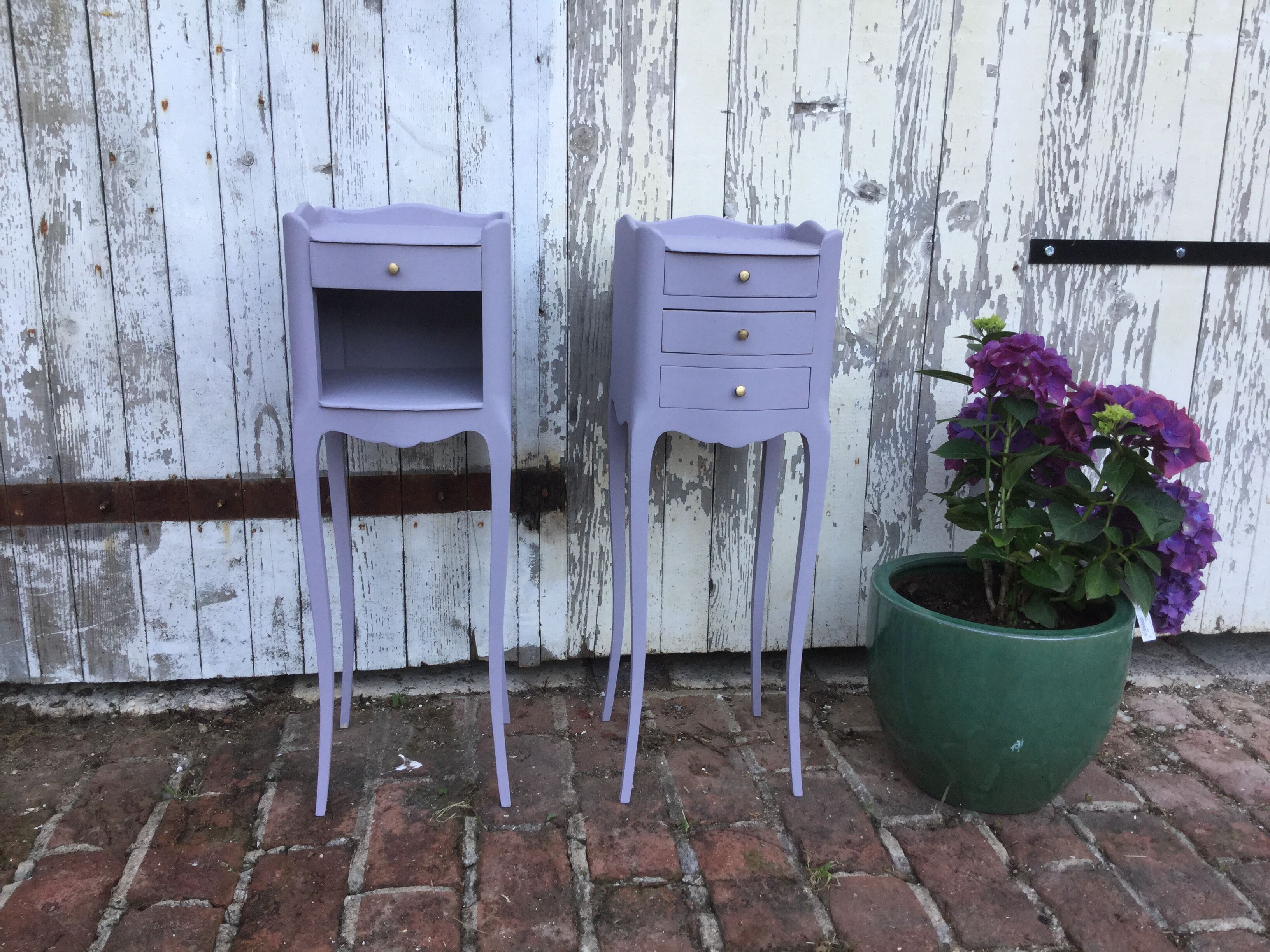 Renovated Louis XV bedside pair.