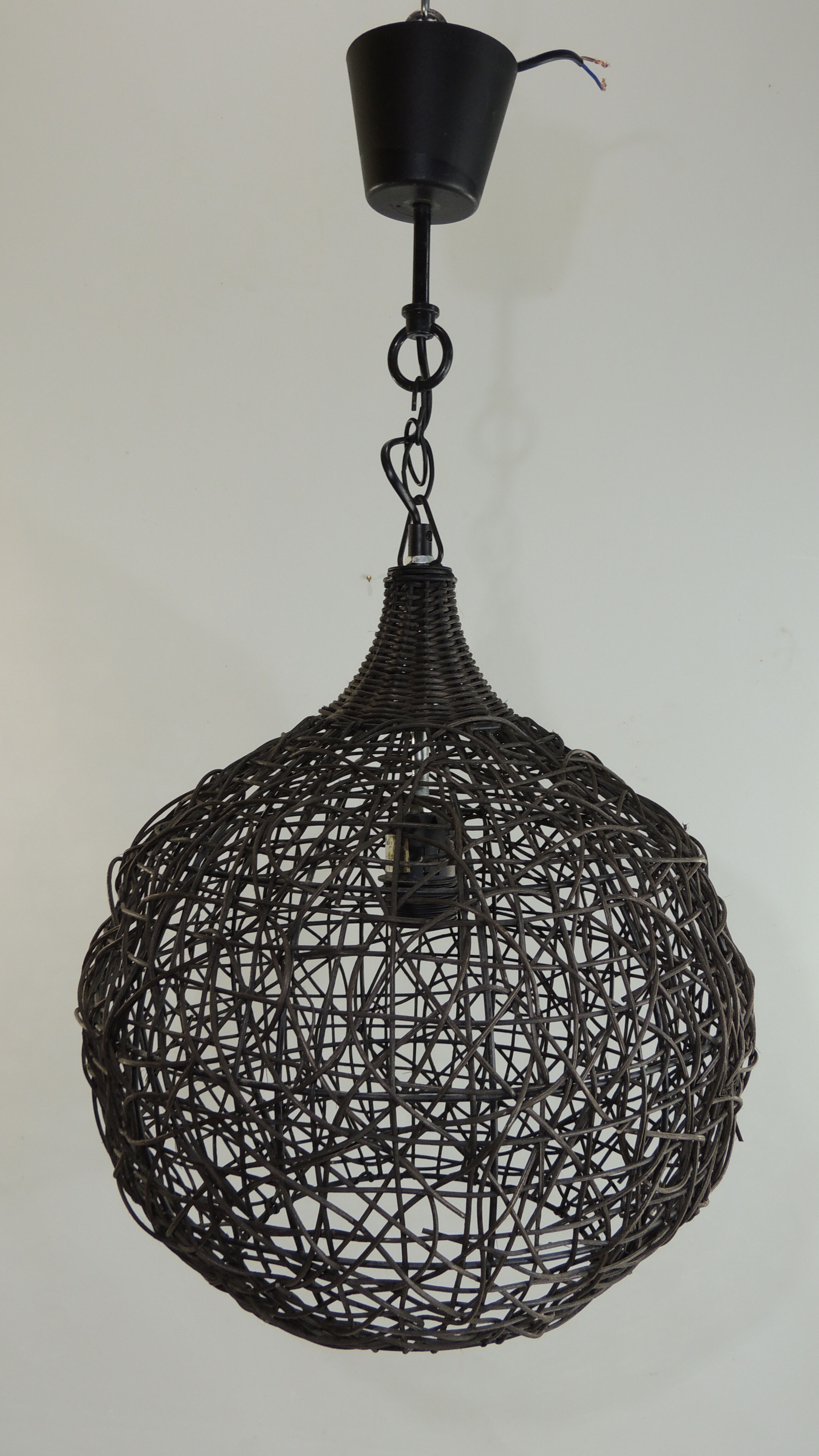 Brown rattan pendant lamp