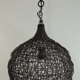 Brown rattan pendant lamp