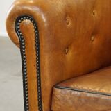 large luxury sheep leather club chair with a unique appearance