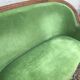 Louis XVI style bench in green velvet