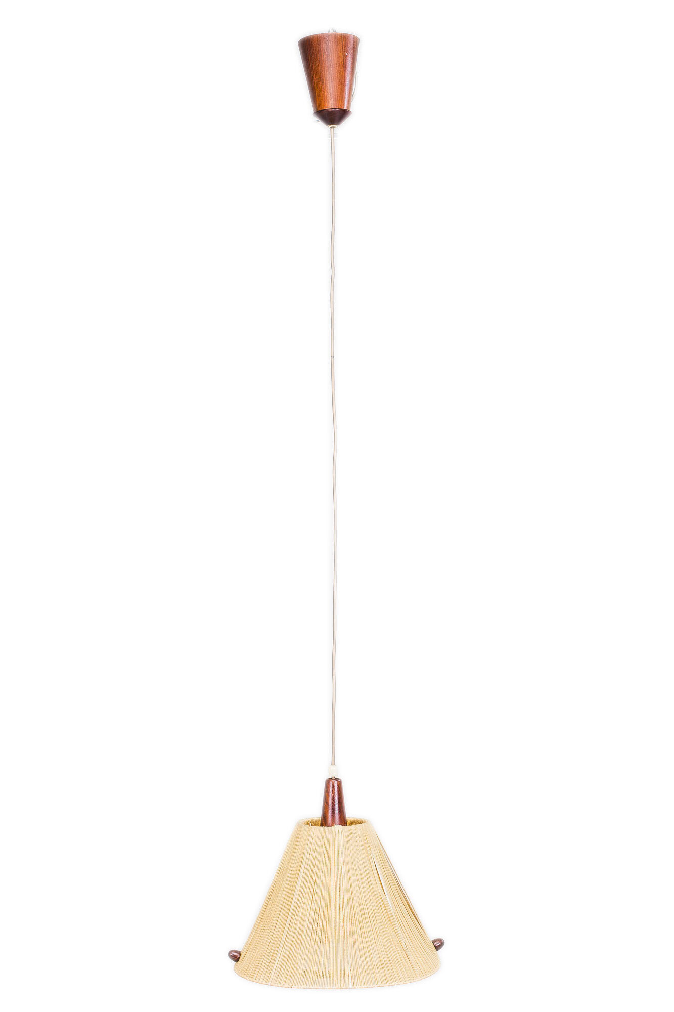 raffia pendant lamp from Temde, 1960s