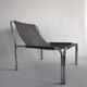 Armchair in chromed metal tubes and canvas from the years 70