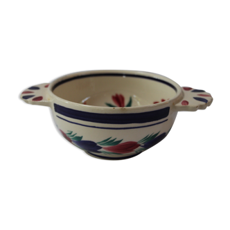 Ceramic eared bowl signed HB Quimper