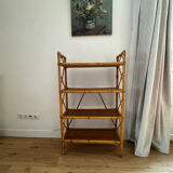 Vintage rattan bookshelf