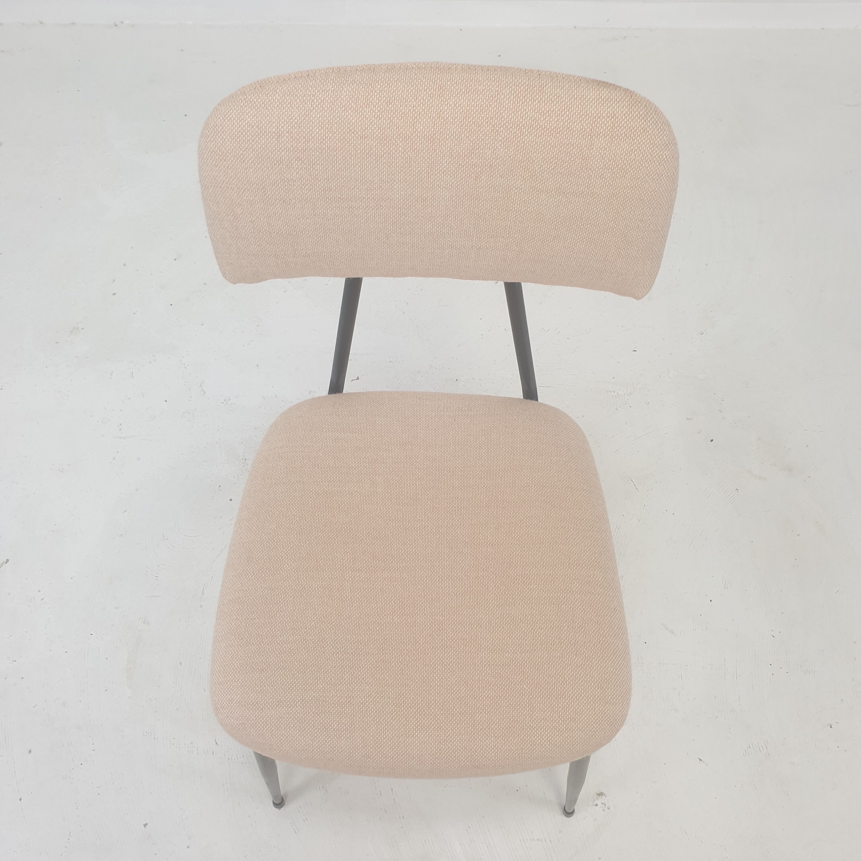 Set of 4 Italian Metal Dining Chairs, 1960's